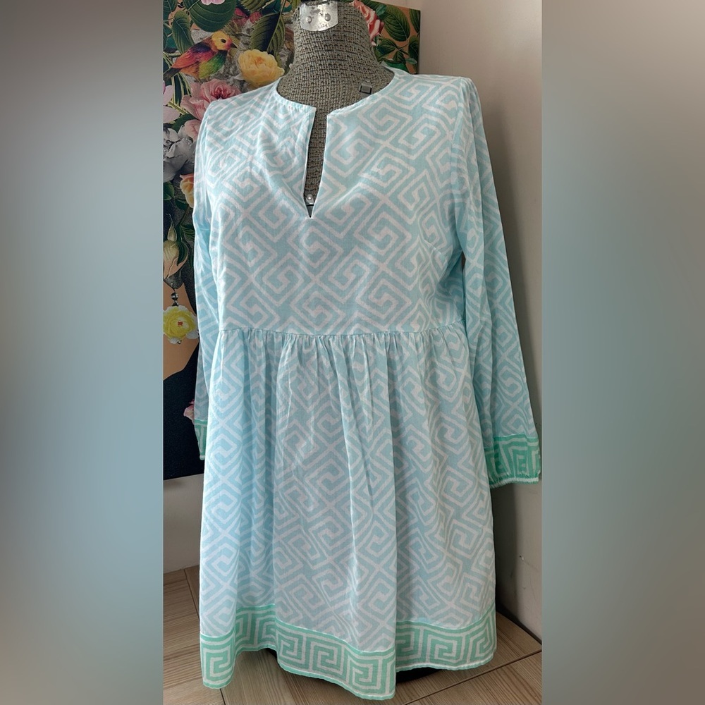 NWOT SAIL TO SABLE x STYLE CHARADE Sz.L. GAIL TUNIC DRESS. CLASSIC ELEGANCE. - Picture 2 of 10
